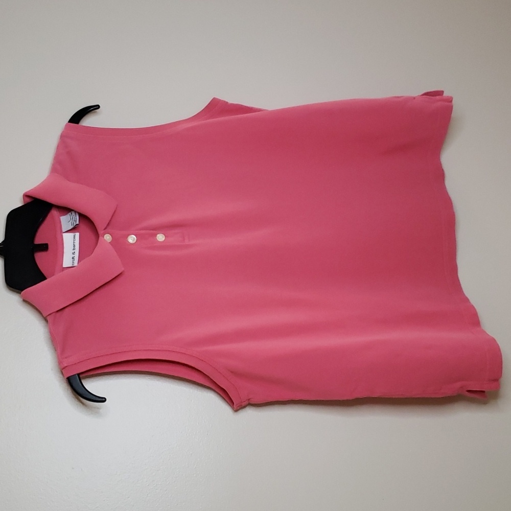 Croft and Barrow size large, pink sleeveless polo in pique knit, 100% cotton